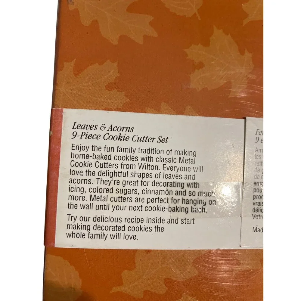 Wilton Leaves and Acorns 9-Piece Metal Cookie Cutter Set